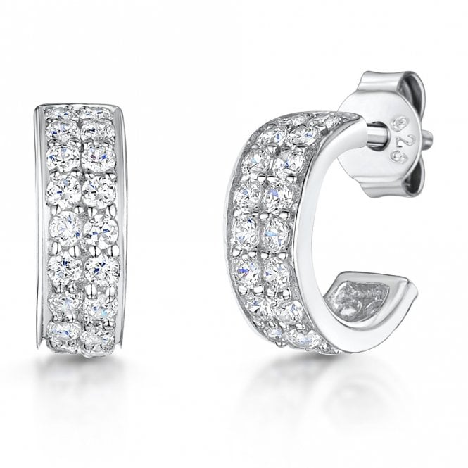 Cubic Zirconia hoop earrings by Jools