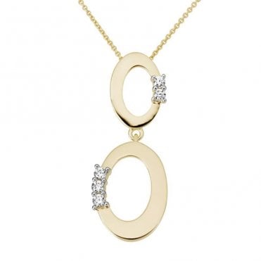 Cubic zirconia pendant and chain