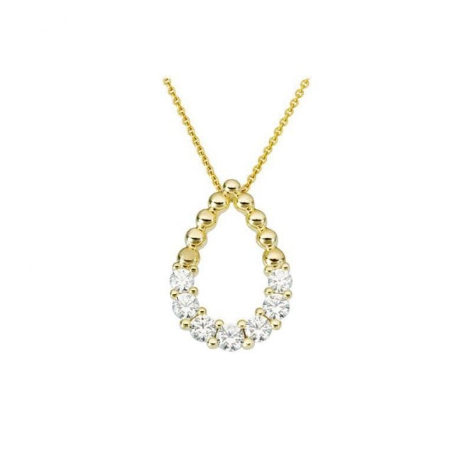 Cubic zirconia pendant and chain
