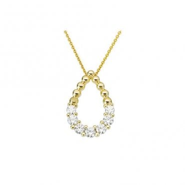 Cubic zirconia pendant and chain