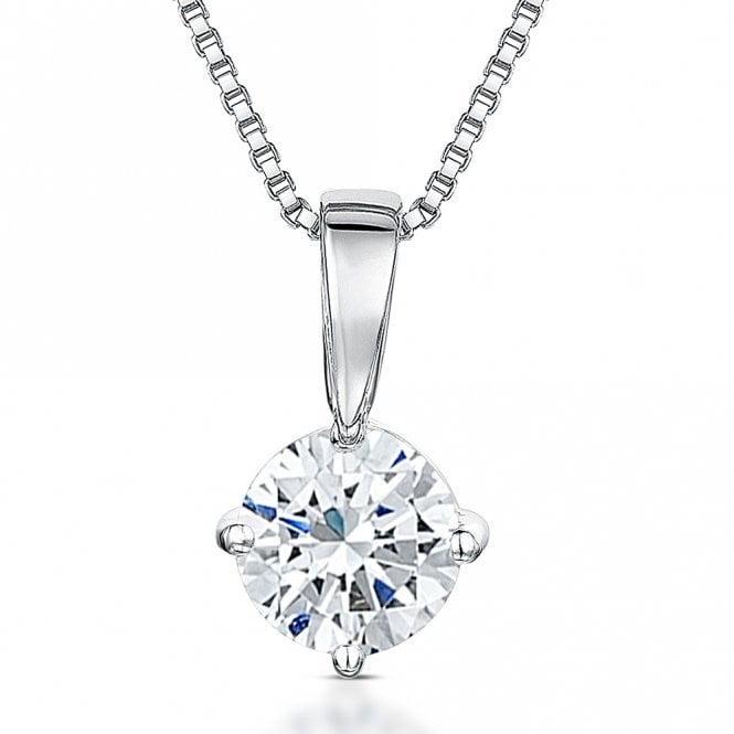 Cubic zirconia solitaire pendant by Jenny Brown