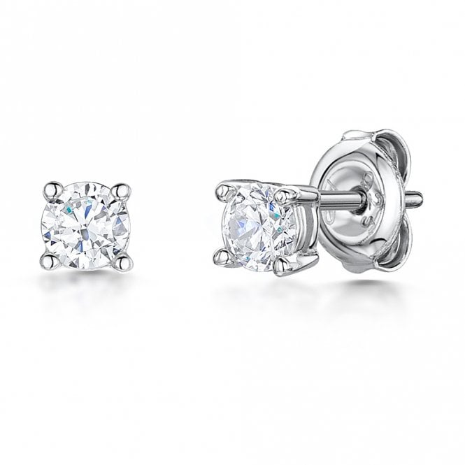 Cubic zirconia stud earrings by Jools