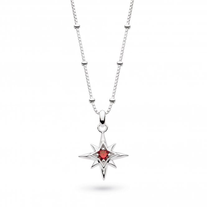Céleste July Aurora Birthstone Synthetic Ruby Necklace by Kit Heath