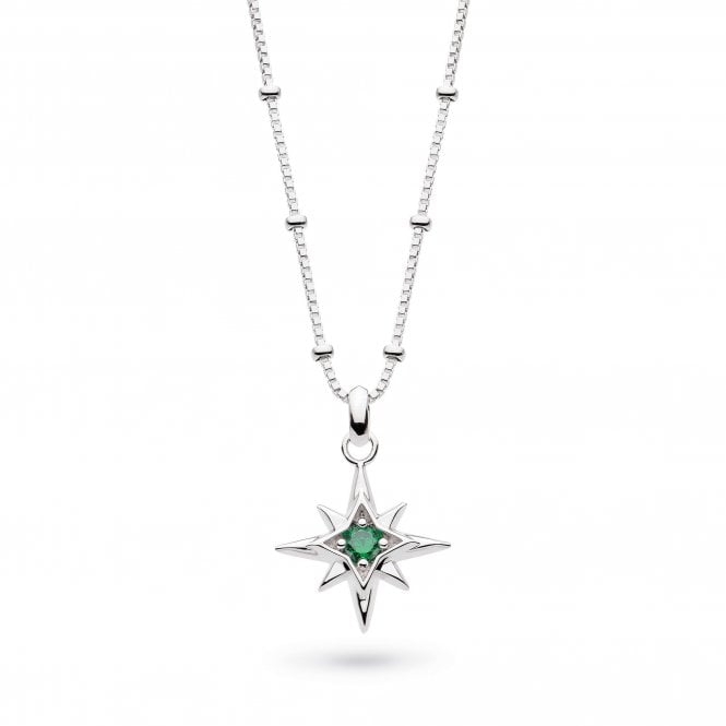 Céleste May Aurora Birthstone Synthetic Emerald Necklace by Kit Heath