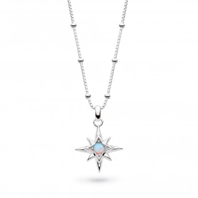 Céleste October Aurora Birthstone Synthetic Opal Necklace by Kit Heath