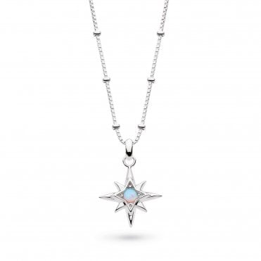 Céleste October Aurora Birthstone Synthetic Opal Necklace by Kit Heath