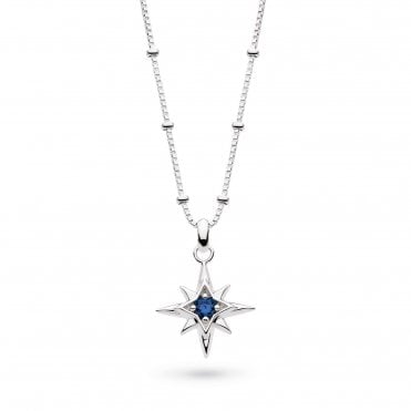 Céleste September Aurora Birthstone Synthetic Sapphire Necklace by Kit Heath