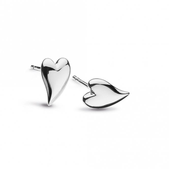 Desire kiss mini heart stud earrings by Kit Heath