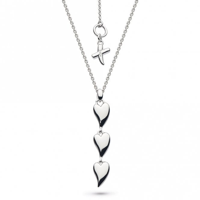 Desire kiss triple heart necklace by Kit Heath