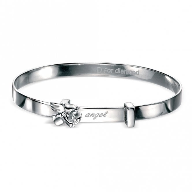 Diamond angel bangle