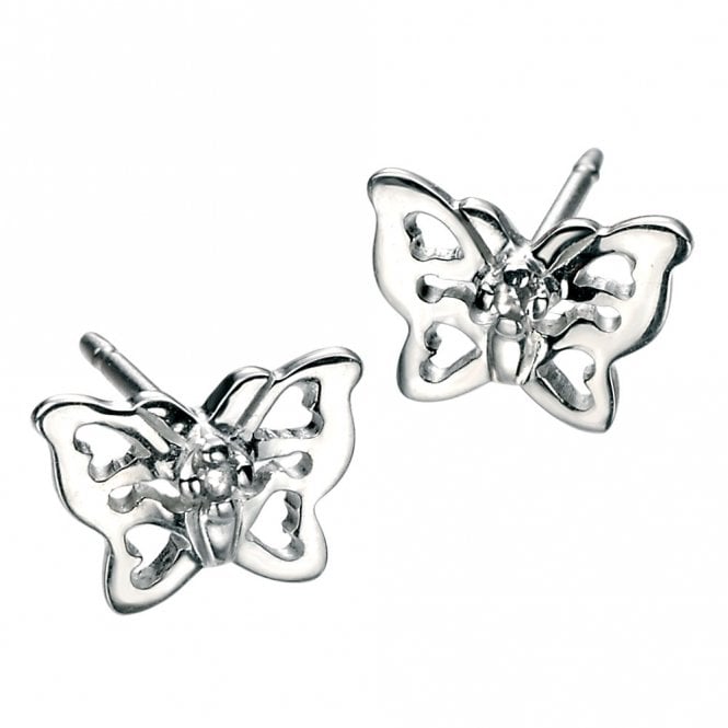 Diamond butterfly earrings by D for Diamond