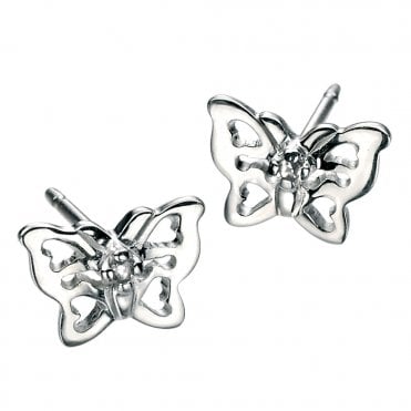 Diamond butterfly earrings by D for Diamond
