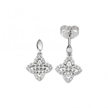 Diamond drop earrings