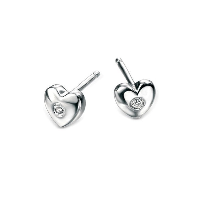Diamond heart earrings by D for Diamond