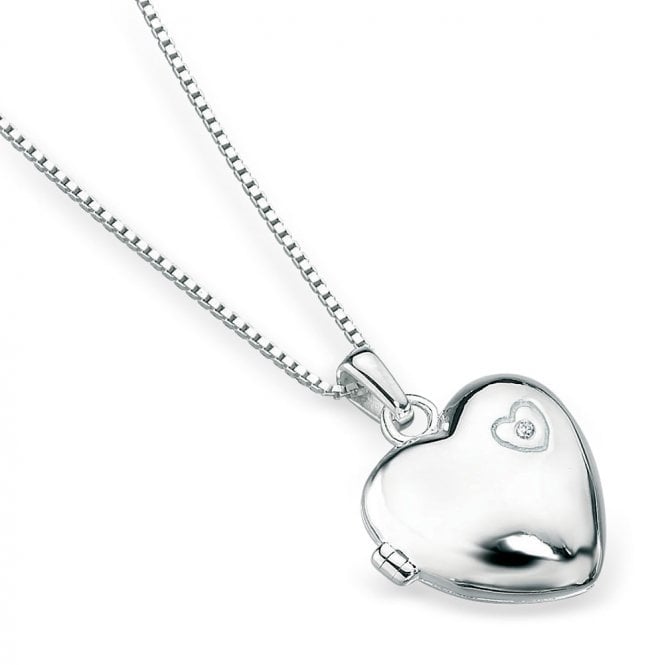 Diamond heart locket by D for Diamond