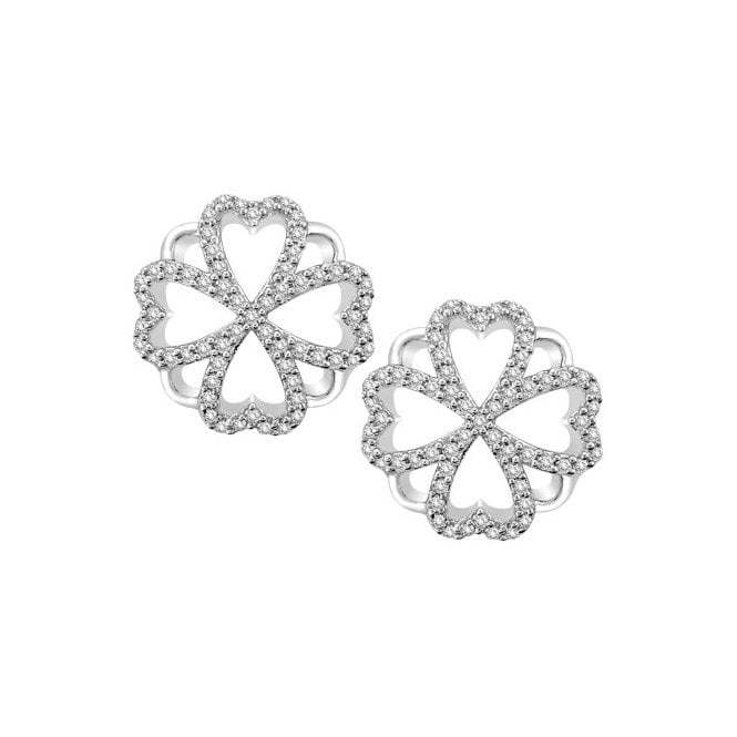 Diamond hearts earrings