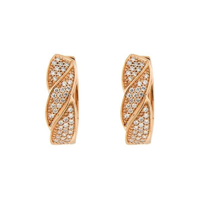 Diamond huggie earrings
