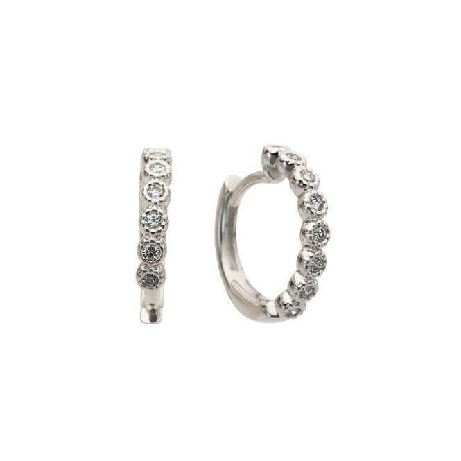 Diamond huggie earrings