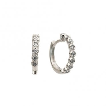 Diamond huggie earrings