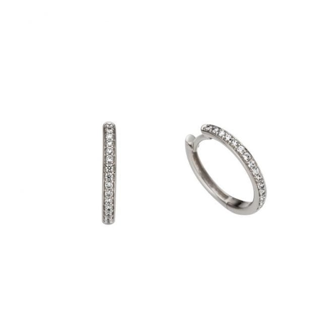Diamond huggie earrings