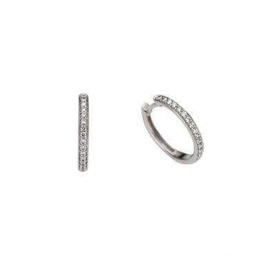 Diamond huggie earrings