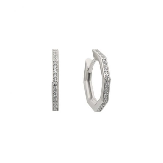 Diamond huggie earrings