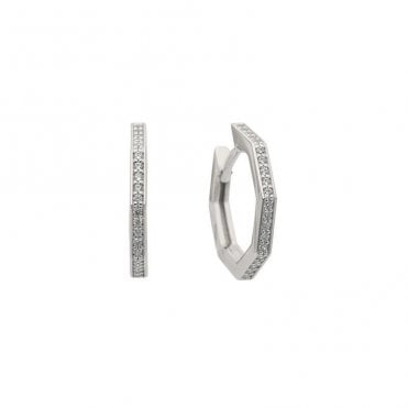 Diamond huggie earrings