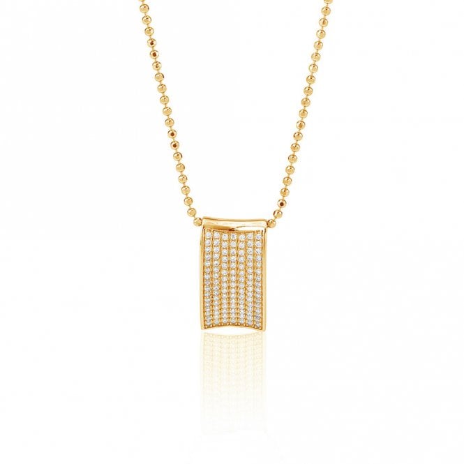 Dinami silver gold plated pendant and chain by Sif Jakobs