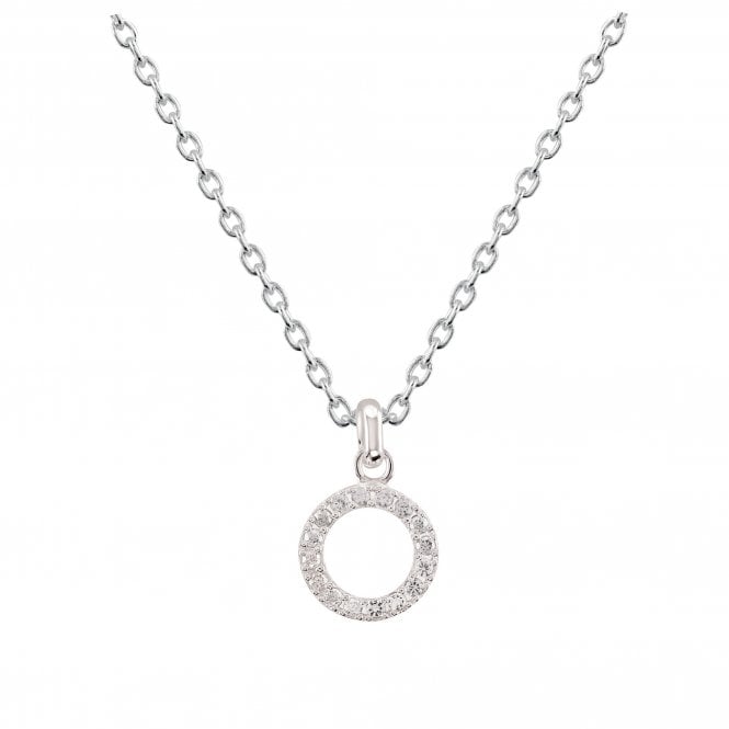 Dinky Open Circle CZ Pendant by Dew