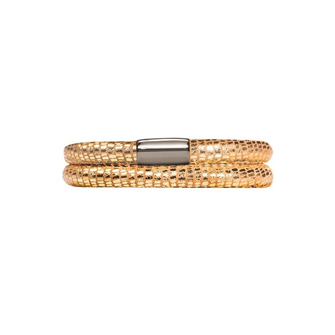 Double gold reptile JLo bracelet by Endless