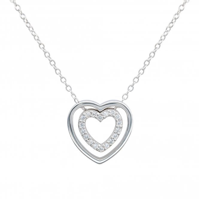 Double open heart necklet by Dew