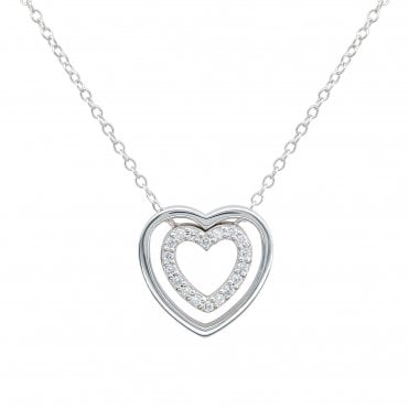 Double open heart necklet by Dew