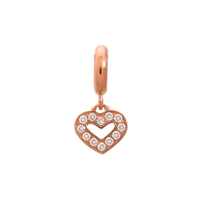 Dreamy heart rose gold charm by Endless