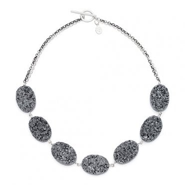 Druzy necklace by Claudia Bradby