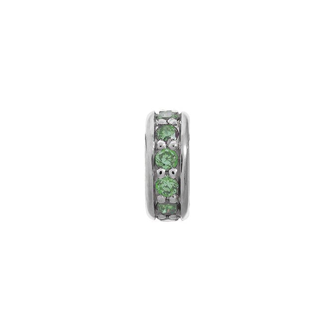 Emerald dreamy dot silver charm by Endless