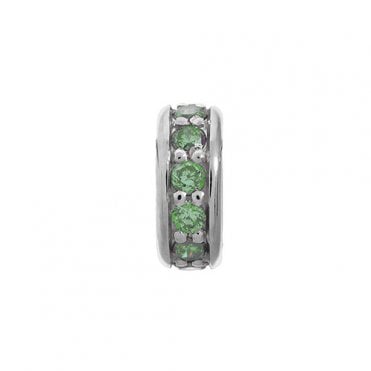 Emerald dreamy dot silver charm by Endless