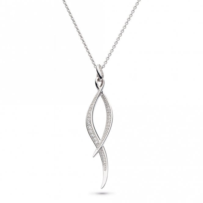 Entwine twine twist pave pendant and chain by Kit Heath