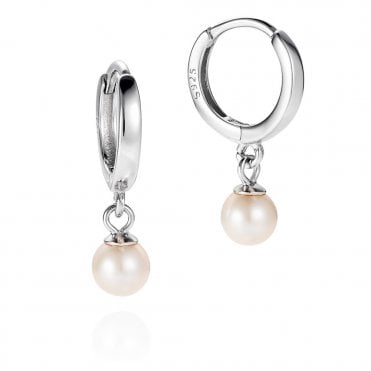 Essential micro pearl hoops by Claudia Bradby