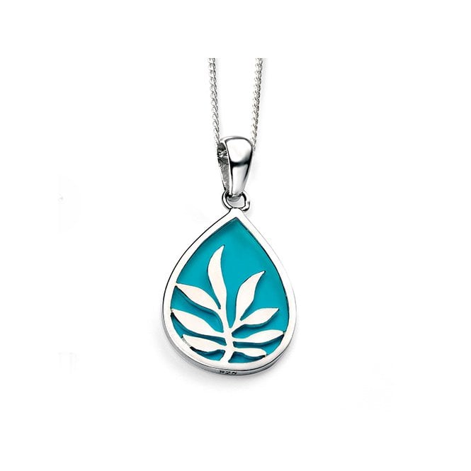 Fern enamel necklace