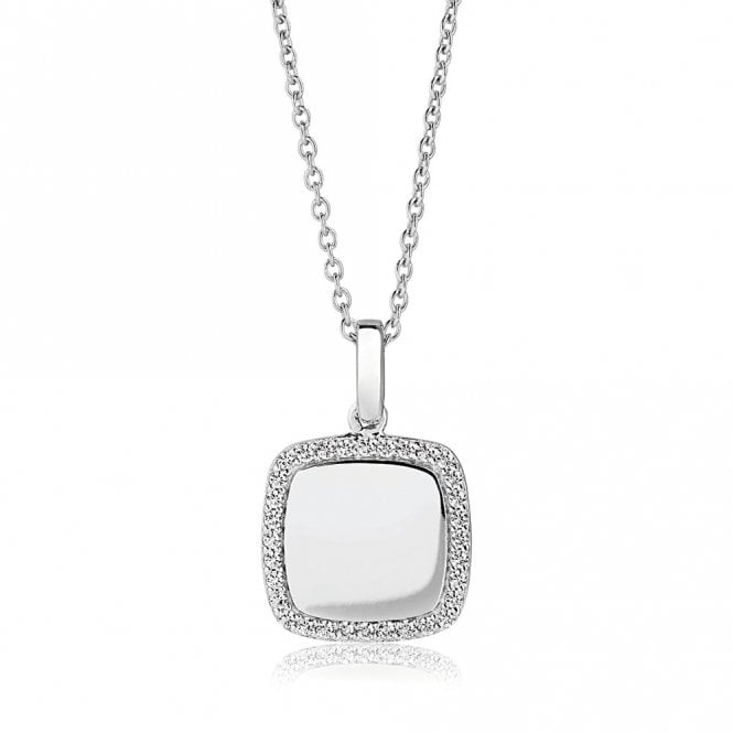 Follina Quadrato silver pendant and chain by Sif Jakobs