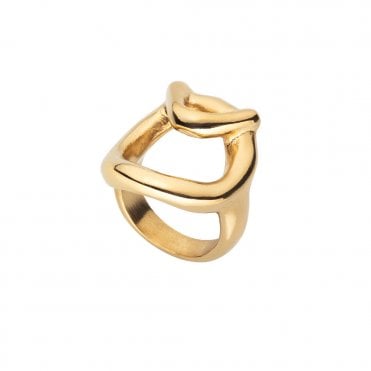 Game of 3 Gold Plated Ring by Uno de 50