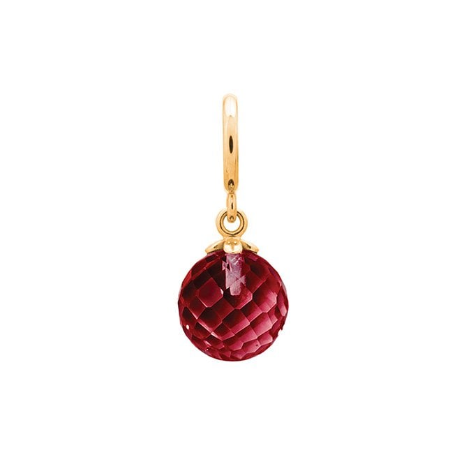 Garnet love drop gold charm by Endless
