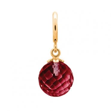 Garnet love drop gold charm by Endless