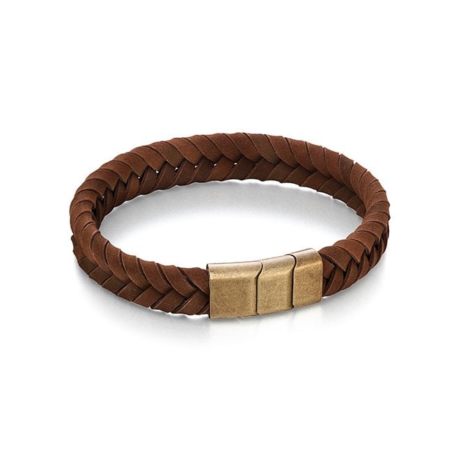 Gents brown suede bracelet by Fred Bennett