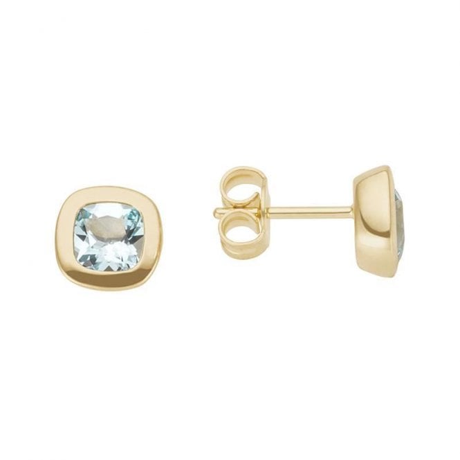 Gold and amethyst stud earrings