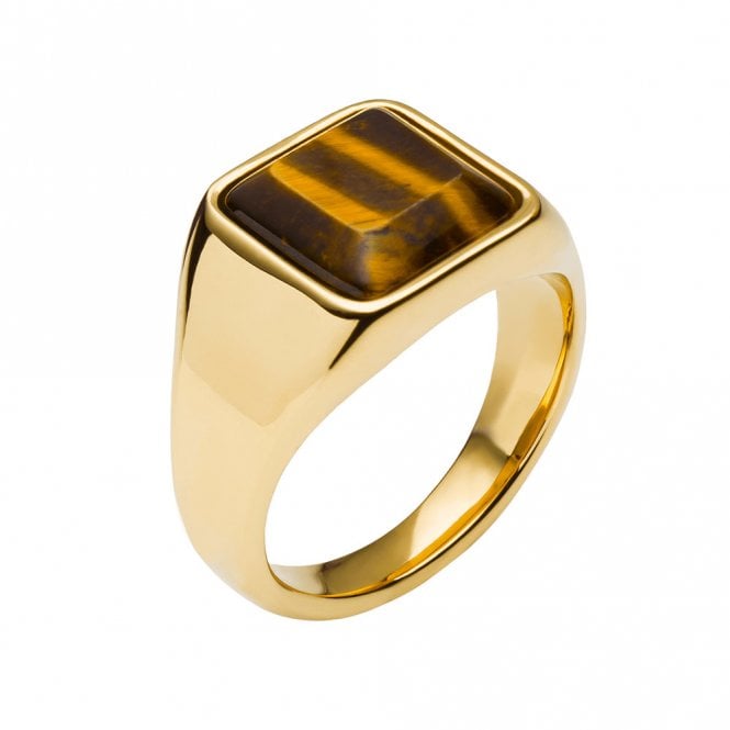 Gold Plated and Tigers Eye Ring by Fred Bennett