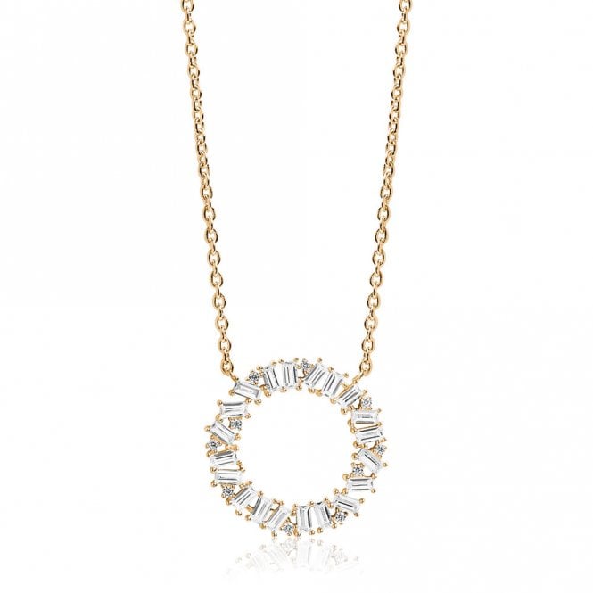 Gold Plated Antella circolo Grande Necklace by Sif Jakobs