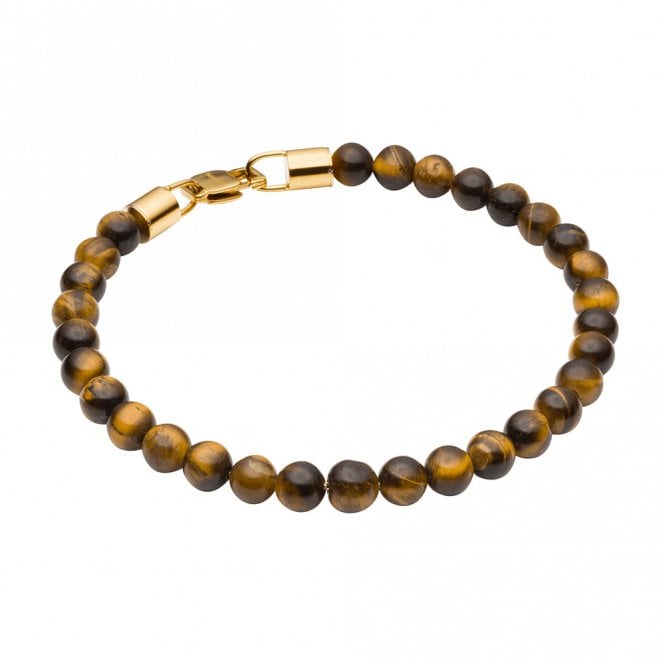 Gold Plated Tigers Eye Bracelet by Fred Bennett