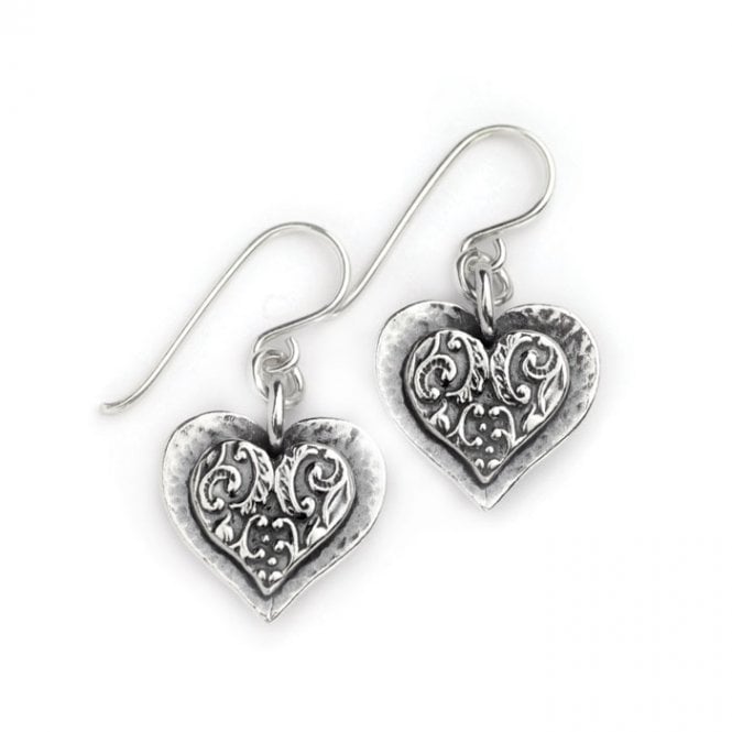 Heart drop earrings