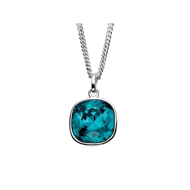 Indicolite swarovski crystal necklace